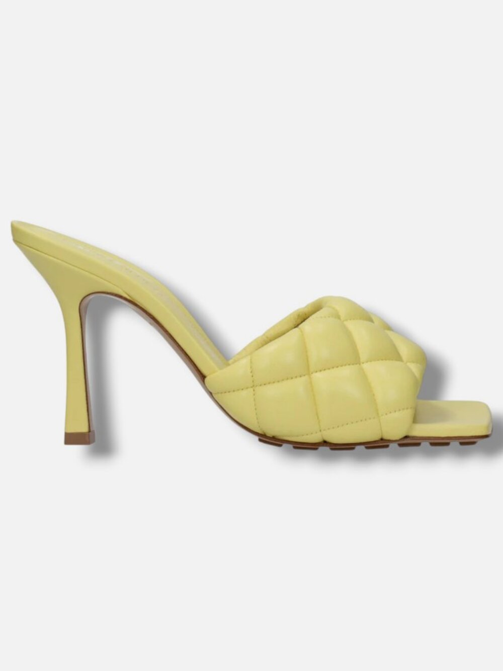 Bottega Veneta Womens' Yellow Padded Slide Sandal Shoe Size 9.5